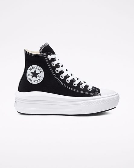 Pantofi Platforma Dama Converse Chuck Taylor All Star Move Inalti Negrii Bej Albi | RO EPSXJ890